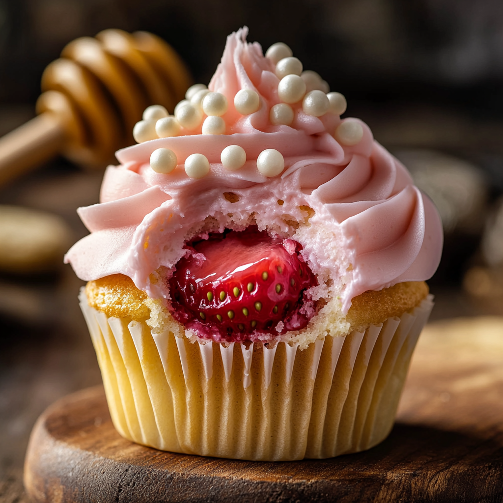 Sweet & Tangy Rhubarb Honey Cupcakes Recipe