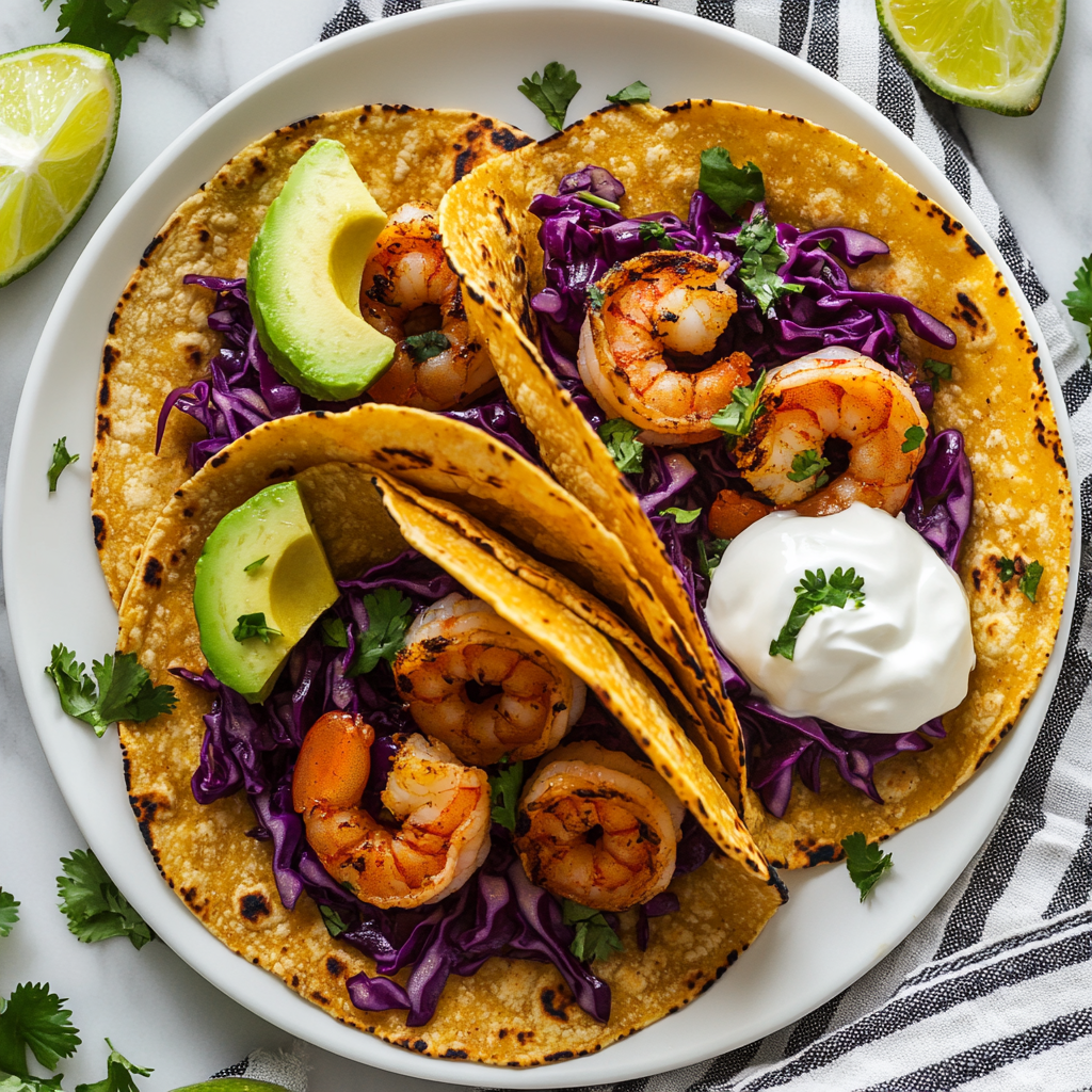 Shrimp Avocado Tostadas
