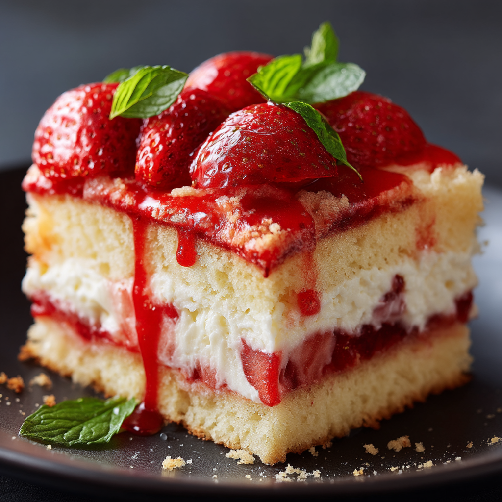 Strawberry Éclair Cake