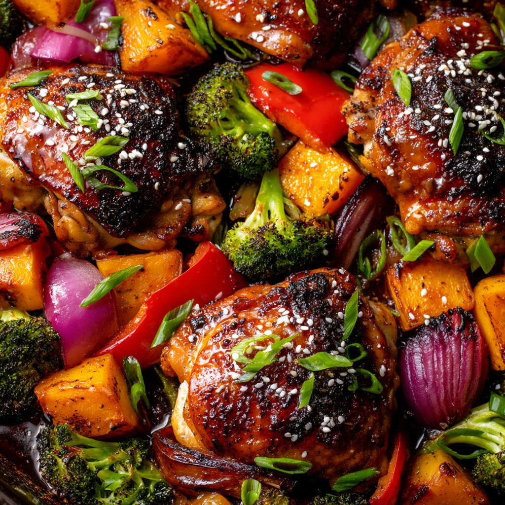 Honey Soy Baked Chicken and Veggies