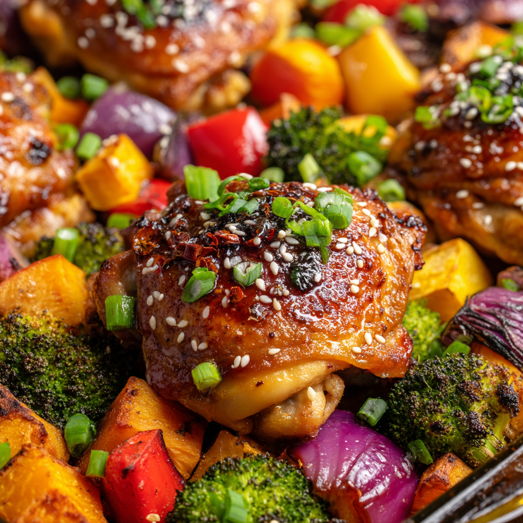 Honey Soy Baked Chicken and Veggies