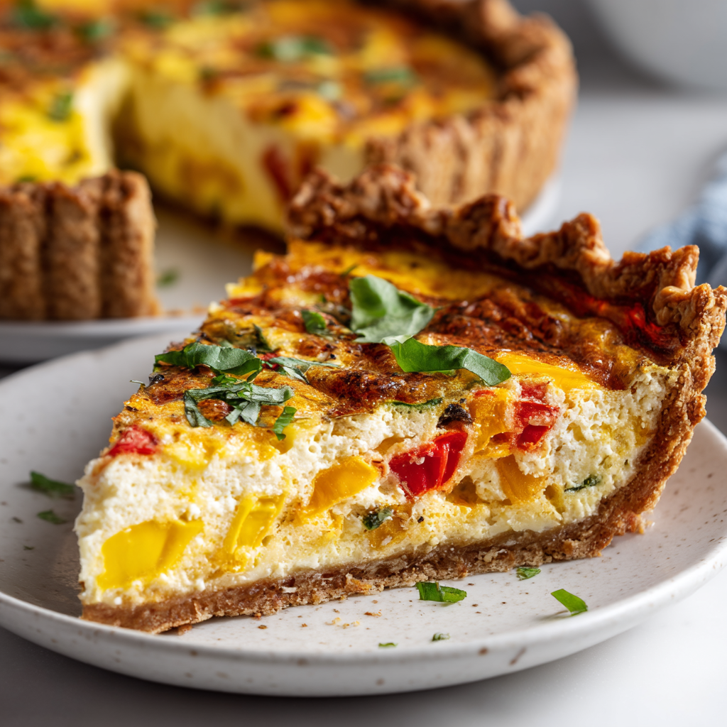 Easy and Delicious Spring Hash Brown Crust Quiche Recipe
