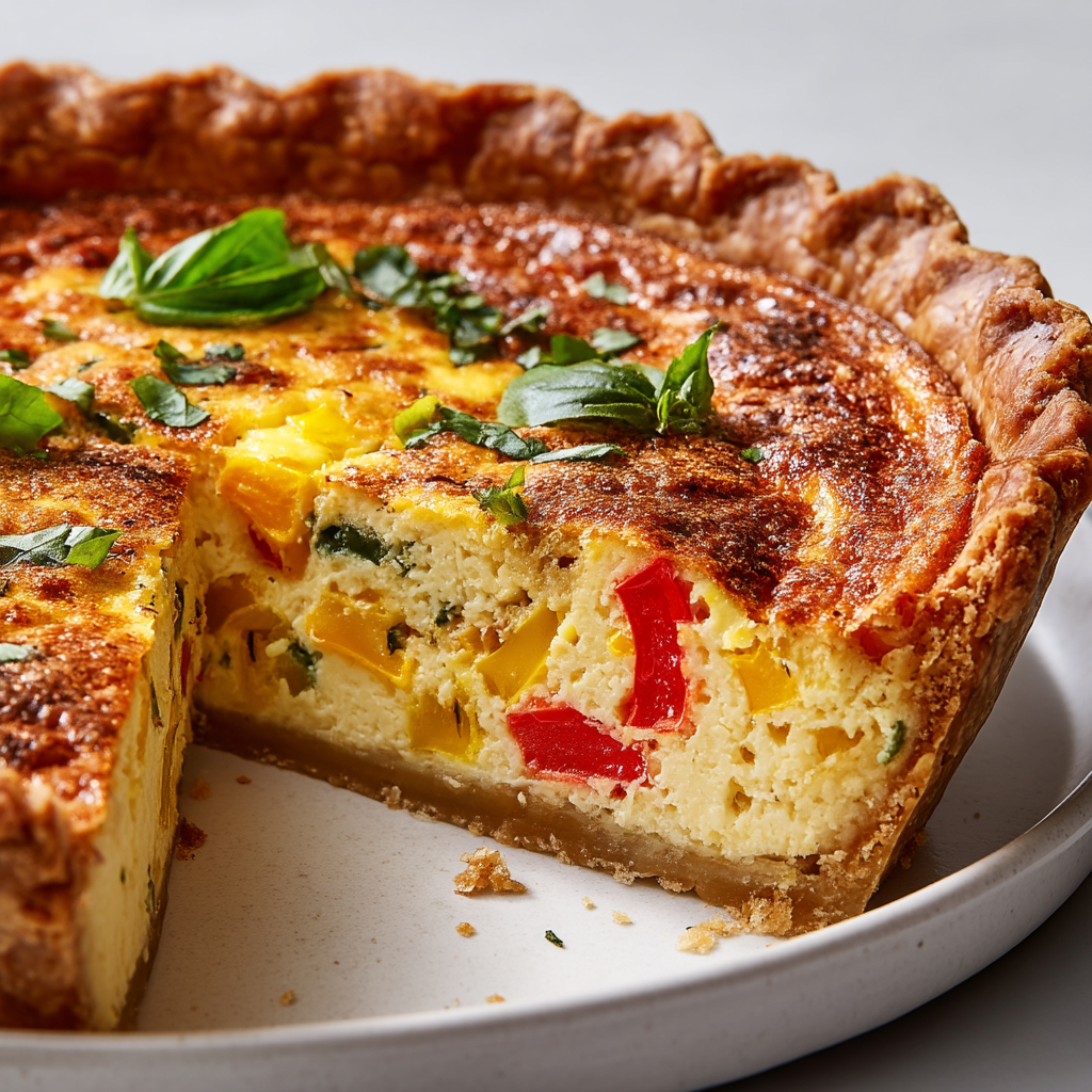 Easy and Delicious Spring Hash Brown Crust Quiche Recipe