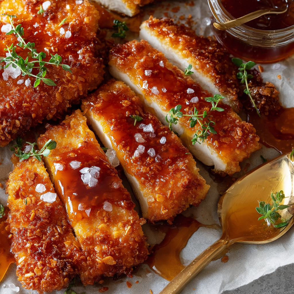 Baked Crunchy Hot Honey Chicken