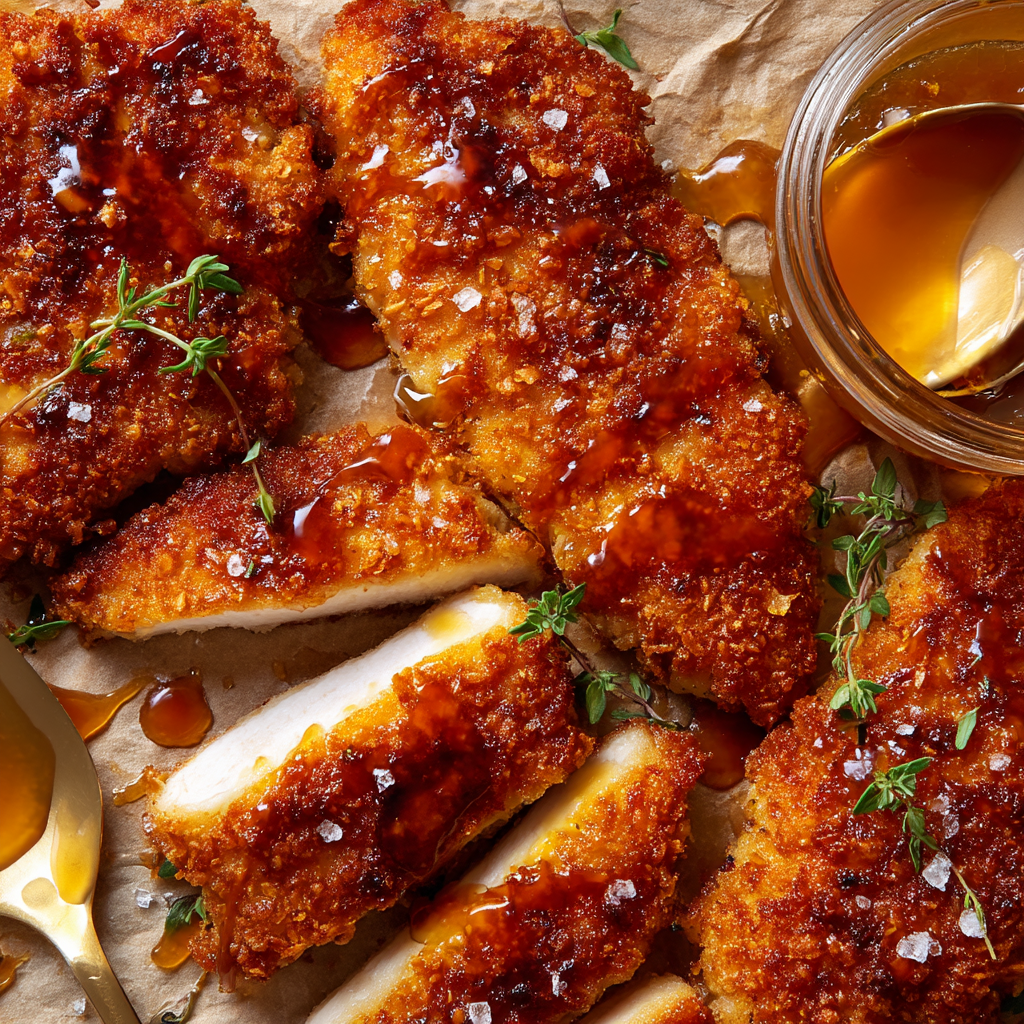 Baked Crunchy Hot Honey Chicken