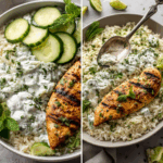 Dump-and-Bake Chicken Tzatziki with Rice Recipe