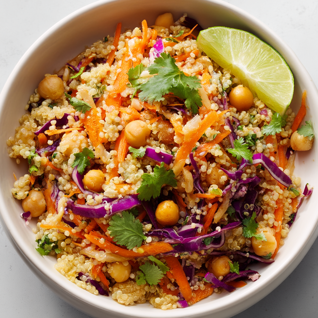 Easy Chickpea Thai Quinoa Salad