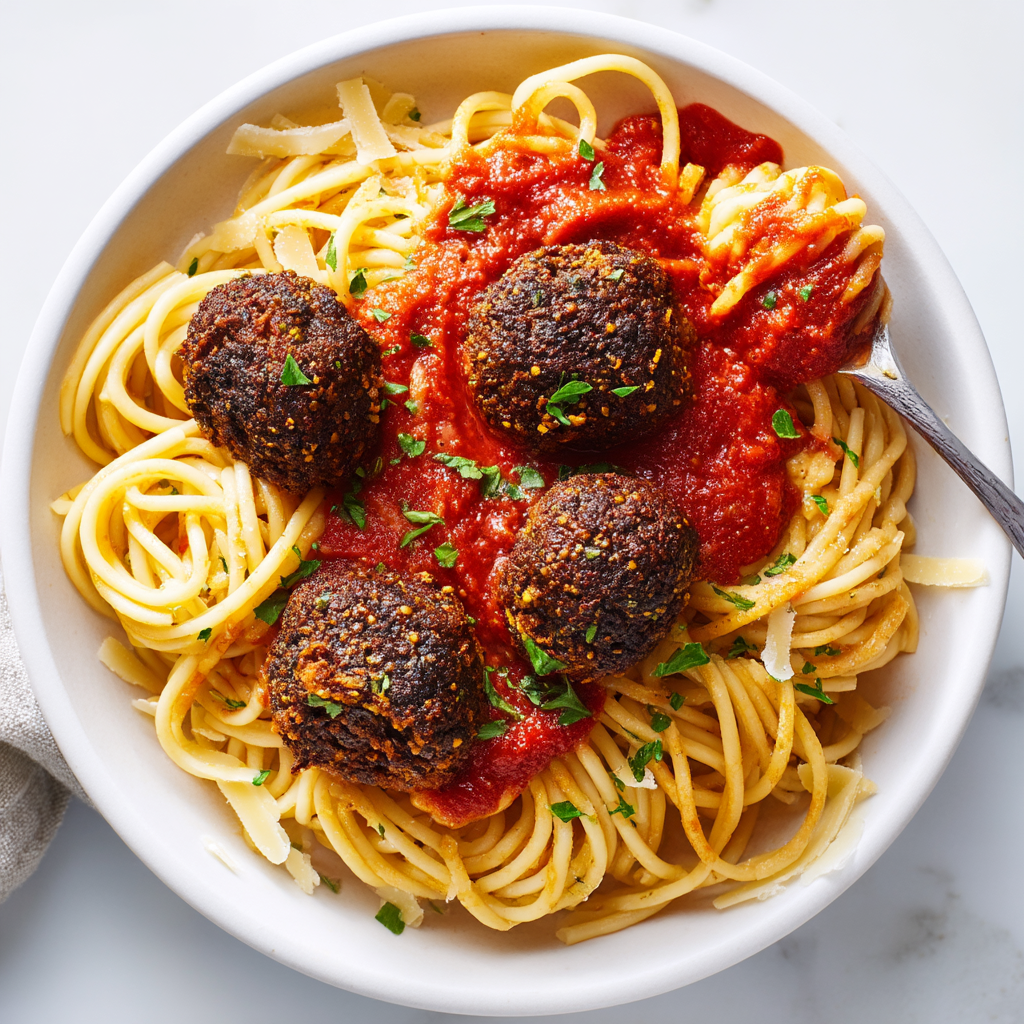 Vegan Spaghetti and Meatballs