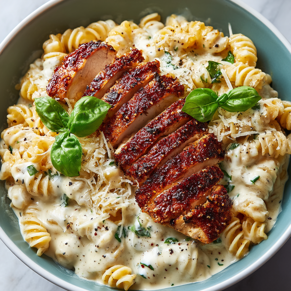 Creamy Chicken Garlic Parmesan Pasta