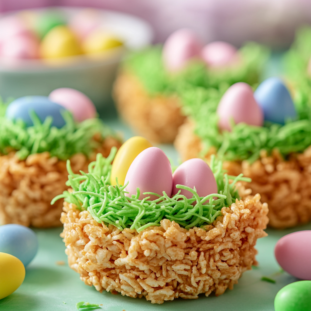 Rice Krispie Easter Nests