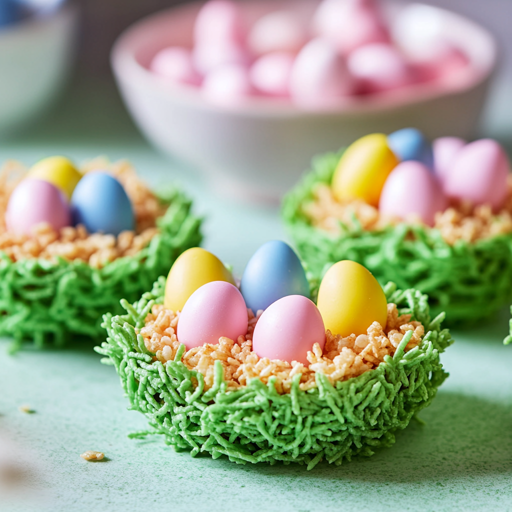 Rice Krispie Easter Nests