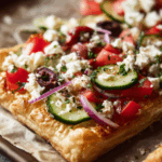 Greek Veggie Pizza Squares