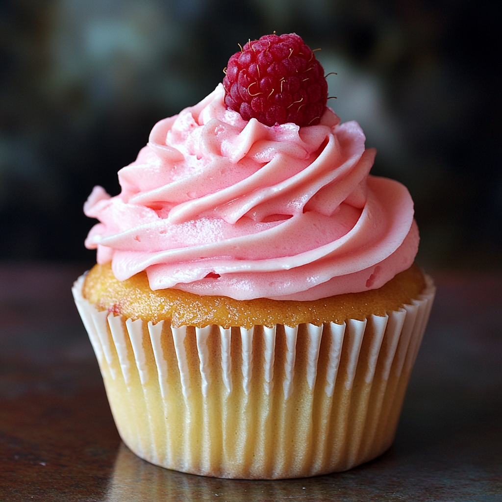 Lemon Cupcakes with Raspberry Buttercream Frosting Recipe