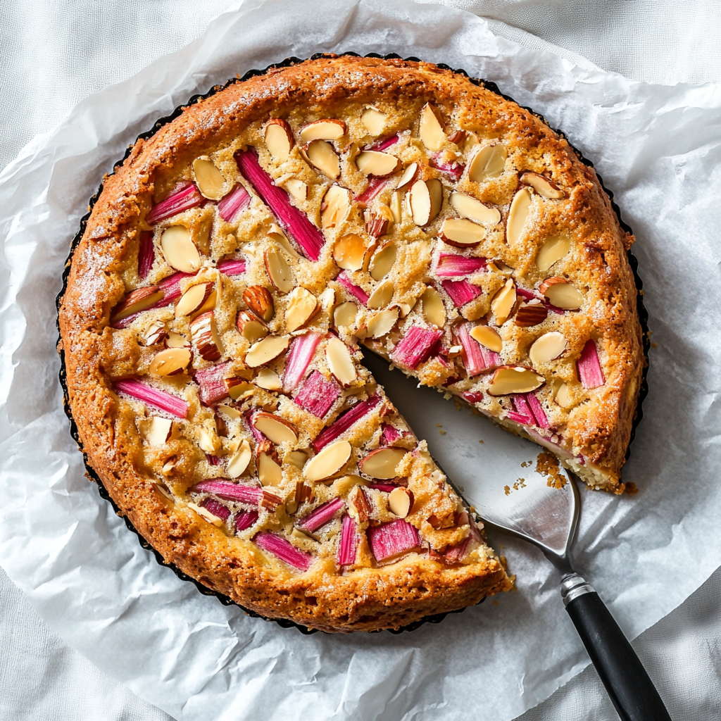 Norwegian Rhubarb and Almond Cake