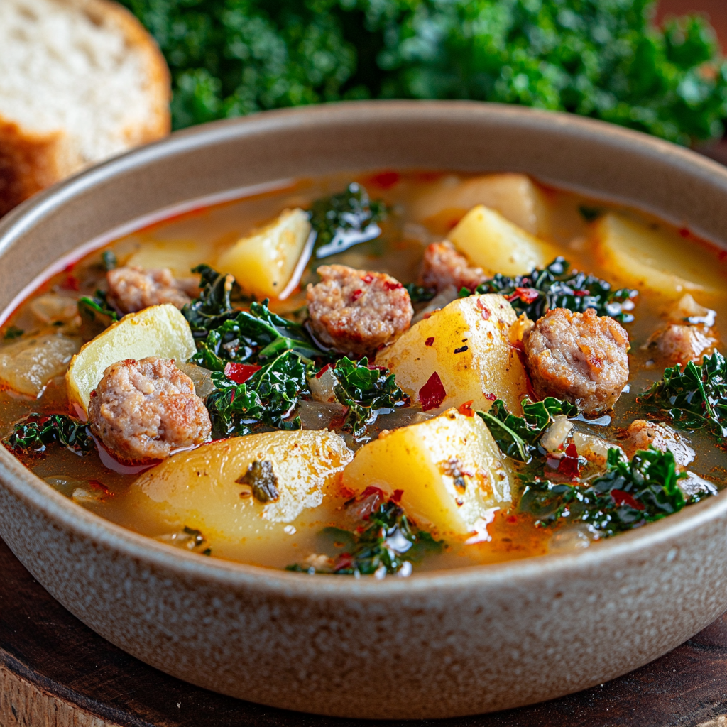Sausage, Potato, and Kale Soup