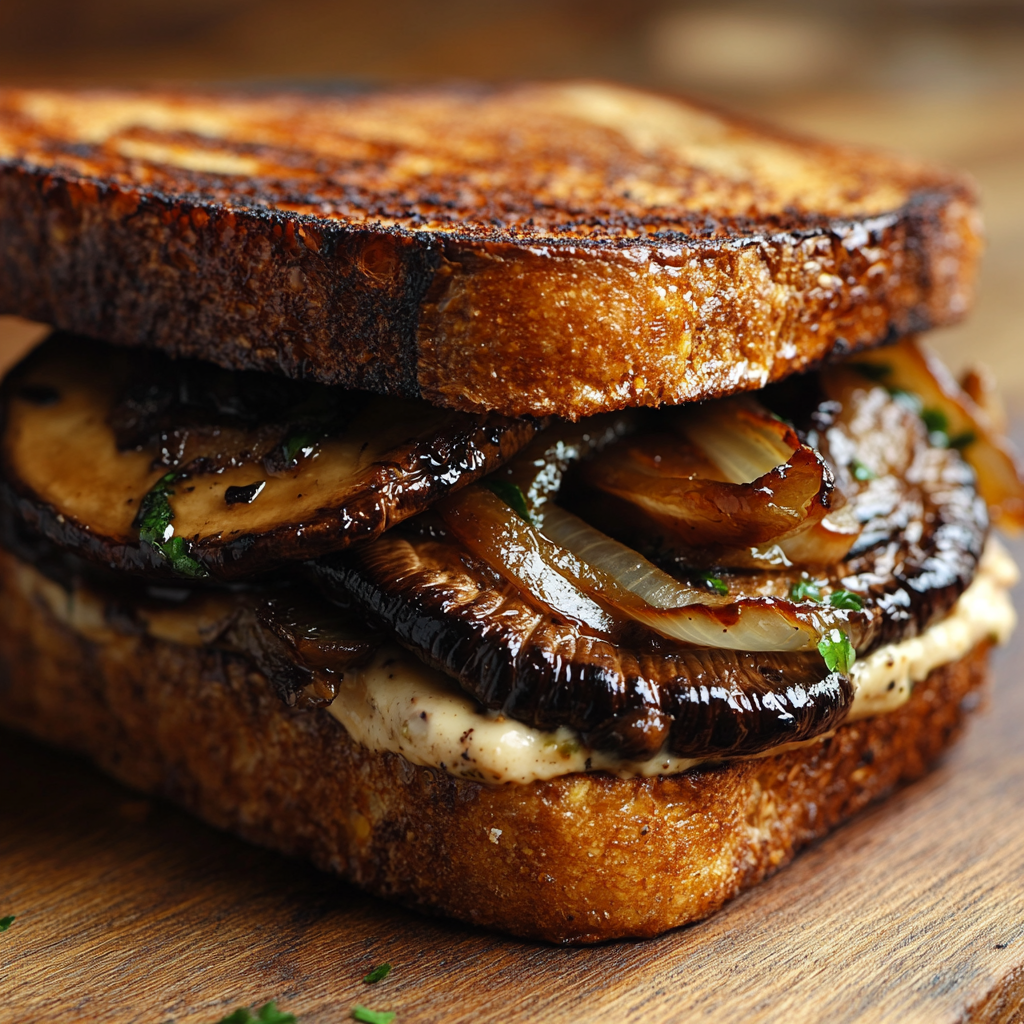 Portobello French Dip with Horseradish Aioli