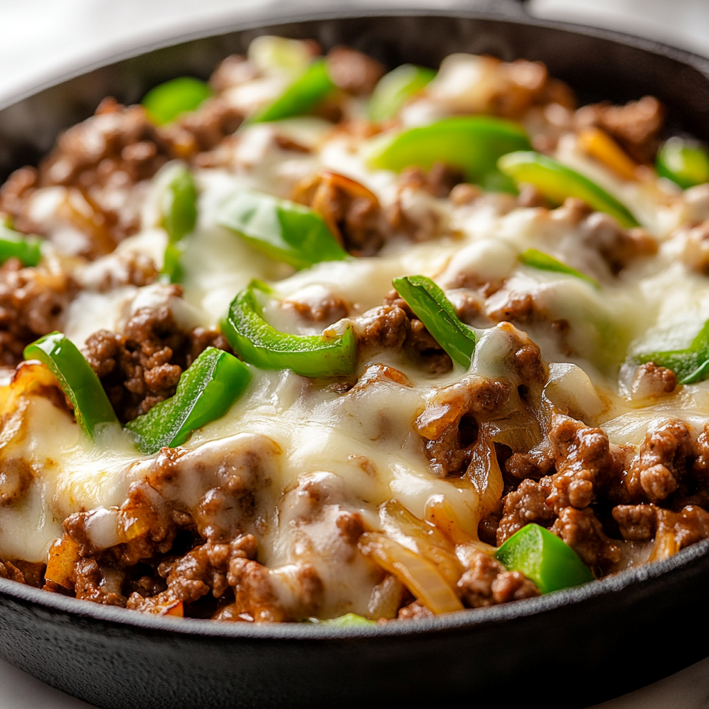 Philly Cheese Beef Skillet
