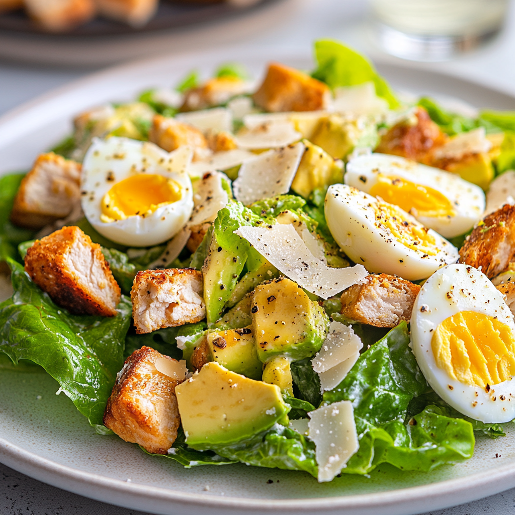 Skinny Chicken and Avocado Caesar Salad 6 Skinny Chicken and Avocado Caesar Salad