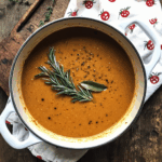 Creamy Roasted Tomato Soup with Basil
