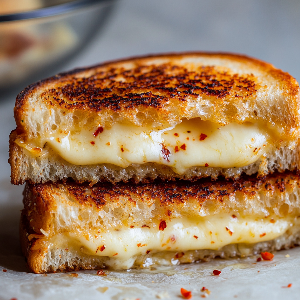 Goat Cheese Grilled Cheese with Honey & Spice