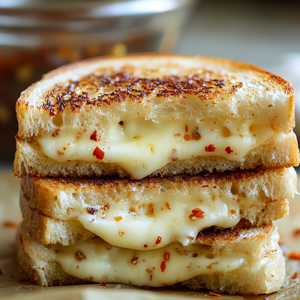 Goat Cheese Grilled Cheese with Honey & Spice