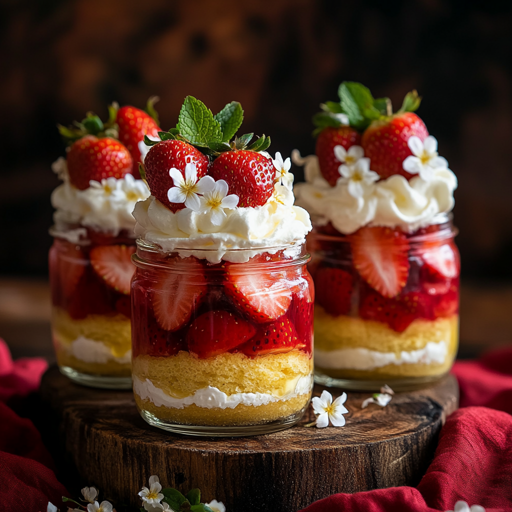 Strawberry Shortcake Trifles