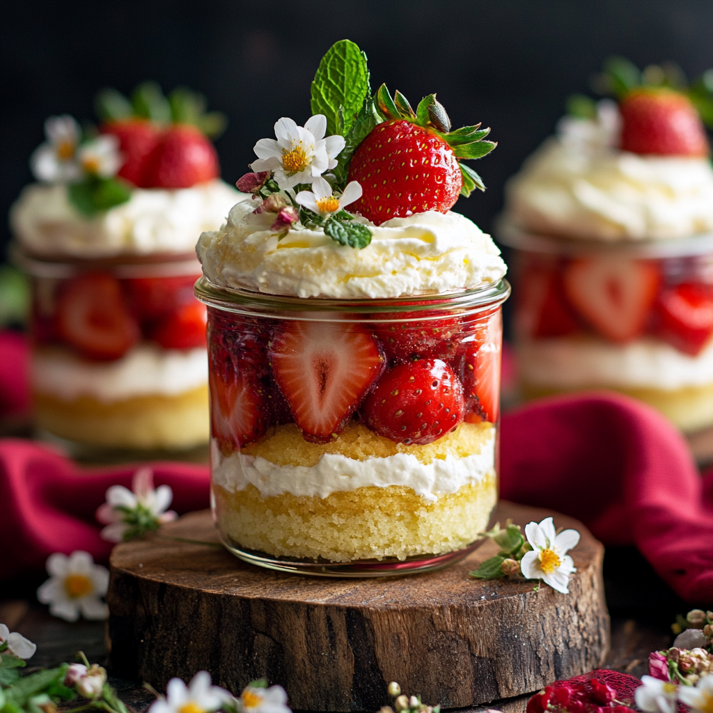 Strawberry Shortcake Trifles