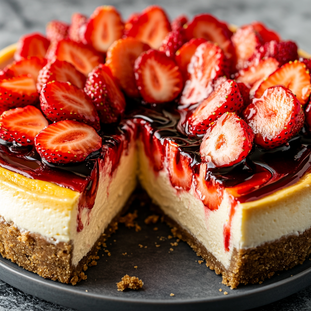 Chocolate Covered Strawberry Cheesecake
