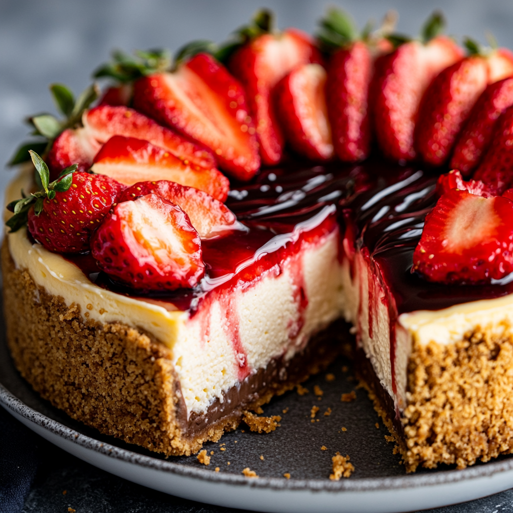 Chocolate Covered Strawberry Cheesecake 6 Chocolate Covered Strawberry Cheesecake