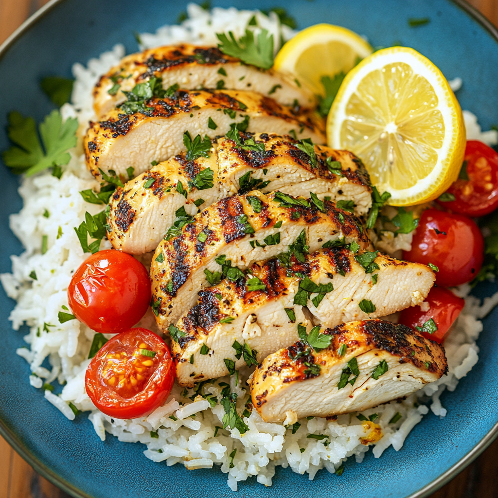 Greek Chicken and Lemon Rice 6 Greek Chicken and Lemon Rice
