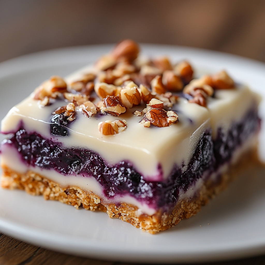 White Chocolate Blueberry Crumble Bars