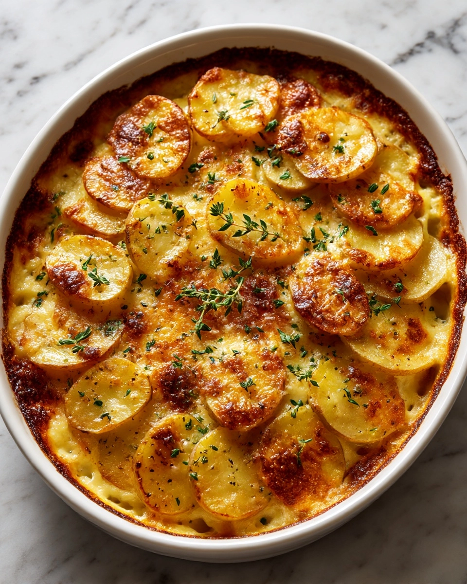 Crispy Parmesan and Gruyere Potato Gratin Recipe