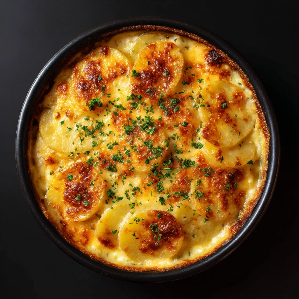 Crispy Parmesan and Gruyere Potato Gratin Recipe - Recipe Image