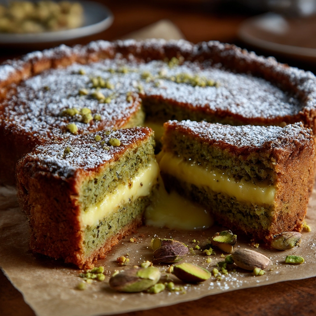 Pistachio Gooey Butter Cake Recipe - Recipe Image
