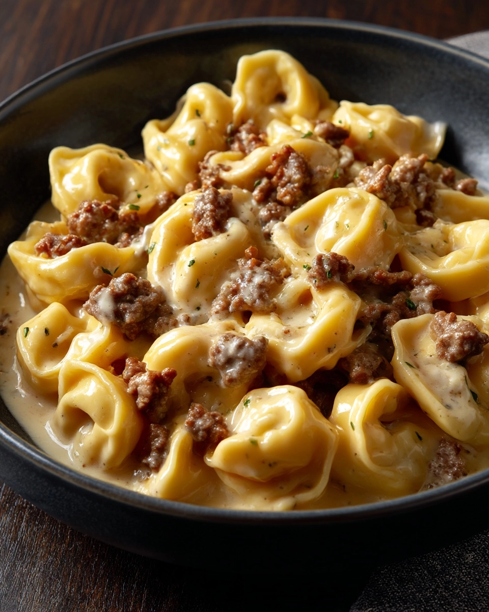 Cheesesteak Tortellini in Rich Provolone Sauce Recipe
