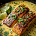 Poached Salmon in Coconut Lime Sauce Recipe