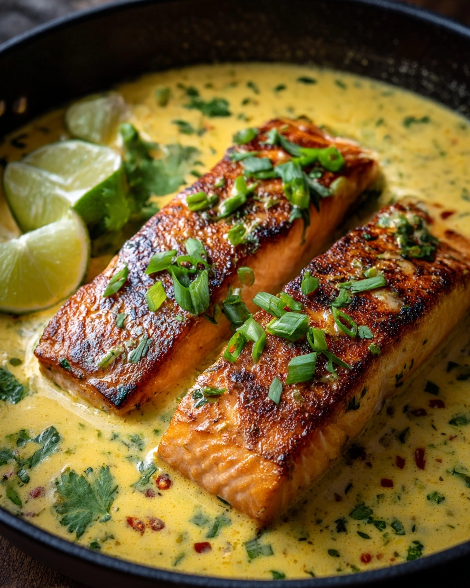Poached Salmon in Coconut Lime Sauce Recipe
