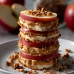 Peanut Butter Apple Sandwiches with Granola Recipe