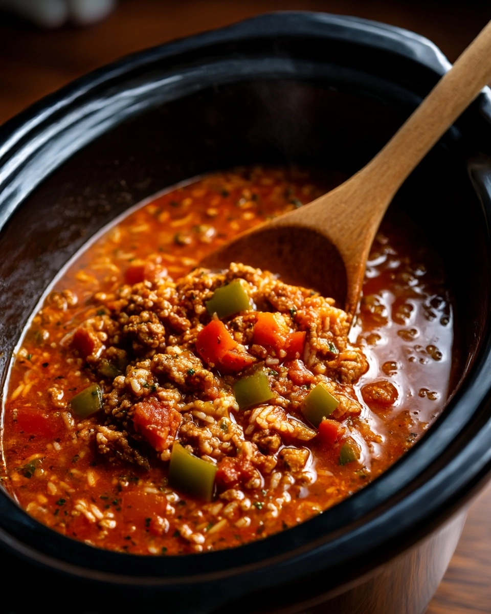 Slow Cooker Stuffed Pepper Soup Recipe