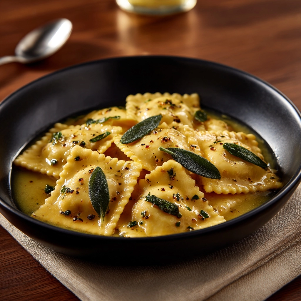 Ravioli with Sage Butter Sauce Recipe - Recipe Image