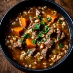 Slow Cooker Beef Barley Soup Recipe