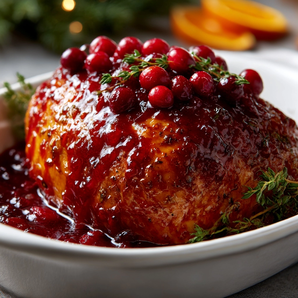 Cranberry-Orange Glazed Turkey Breast Recipe - Recipe Image