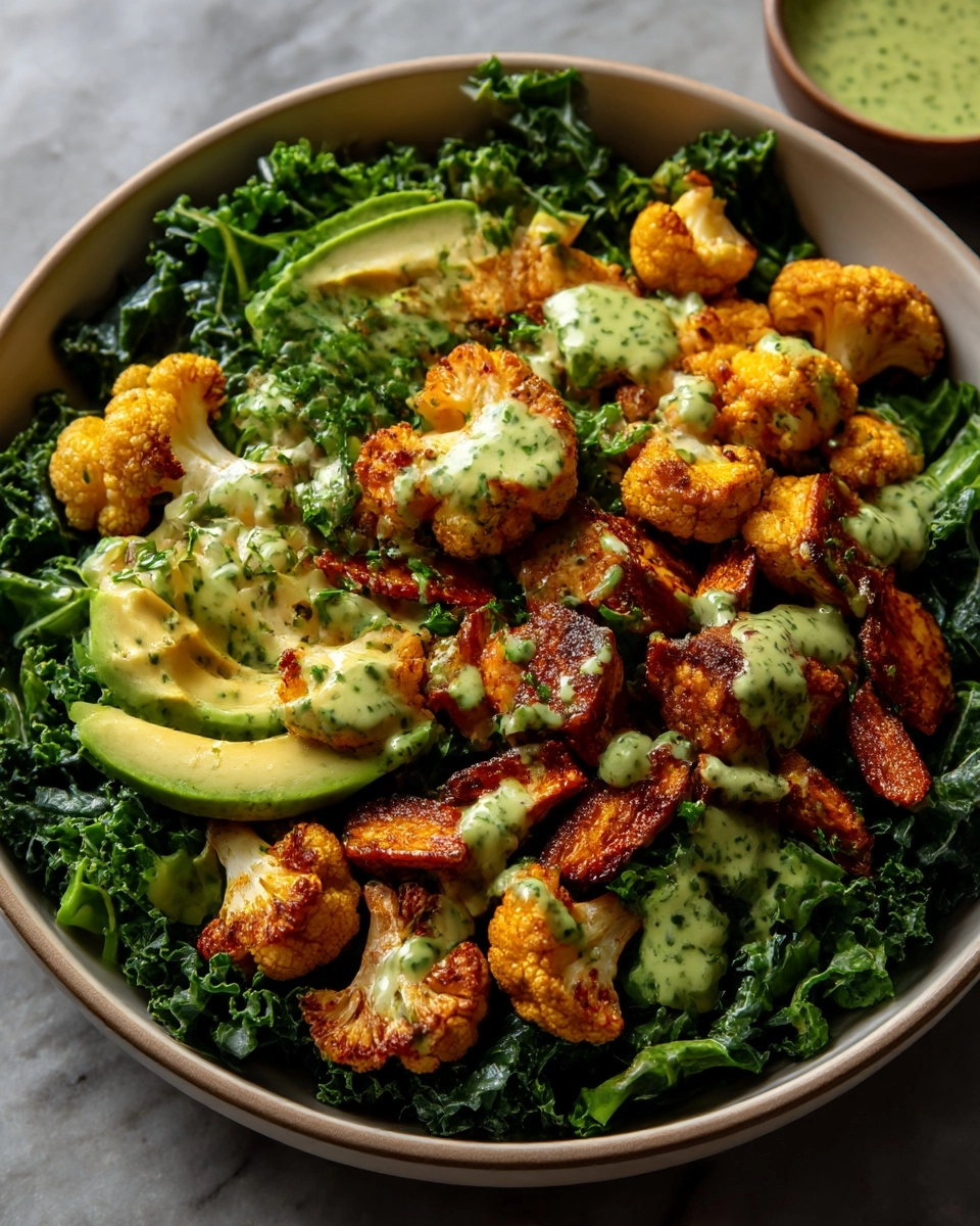 Roasted Cauliflower Green Goddess Salad Recipe