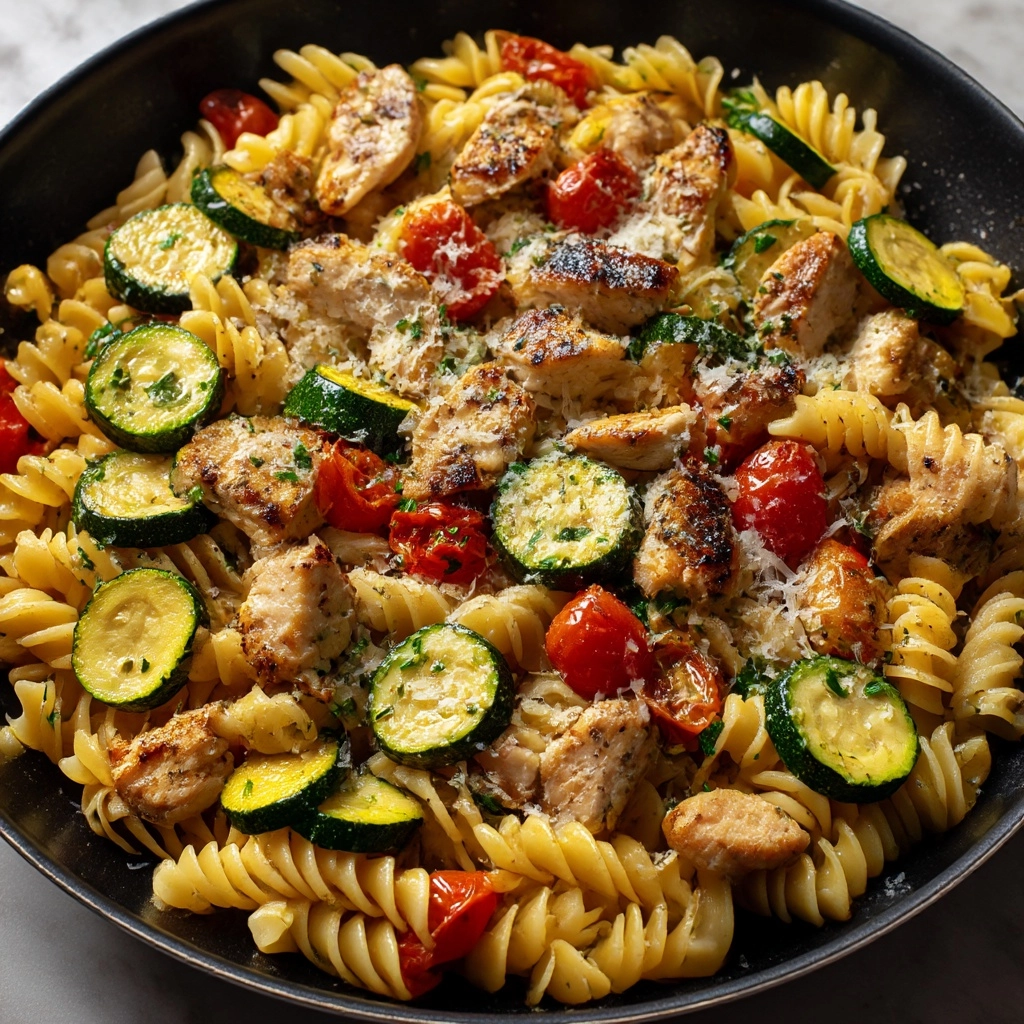 Chicken Zucchini Pasta Skillet Recipe - Recipe Image