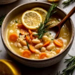 Easy Lemon Rosemary White Bean Soup Recipe
