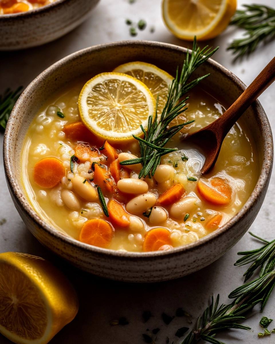 Easy Lemon Rosemary White Bean Soup Recipe