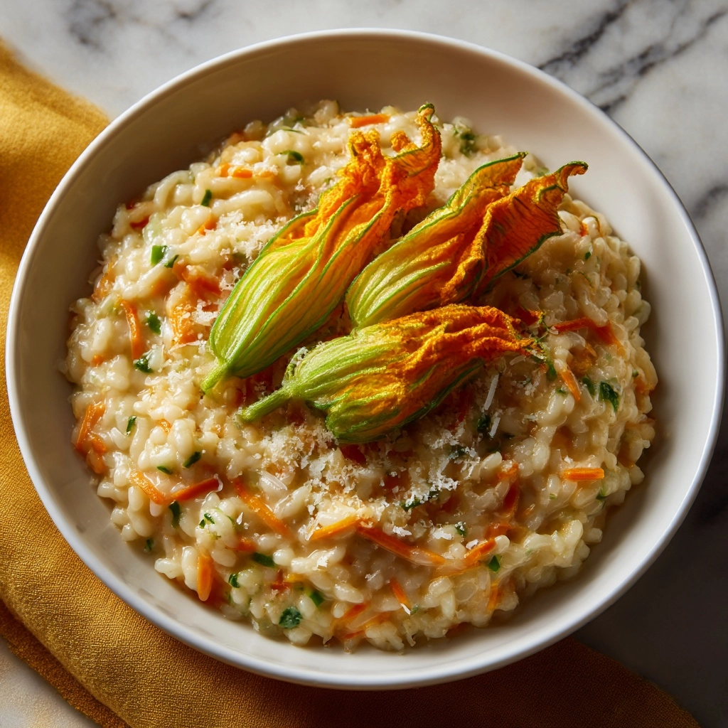 Squash Blossom Risotto Recipe - Recipe Image