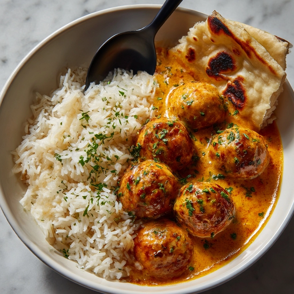 Butter Chicken Meatballs Recipe - Recipe Image