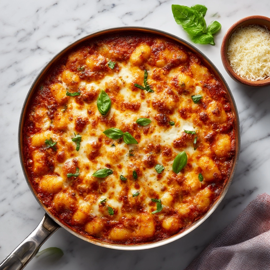 Three Cheese Baked Gnocchi with Spinach Recipe - Recipe Image