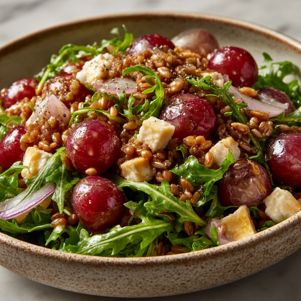 Arugula Salad with Grapes and Black Pepper Vinaigrette Recipe